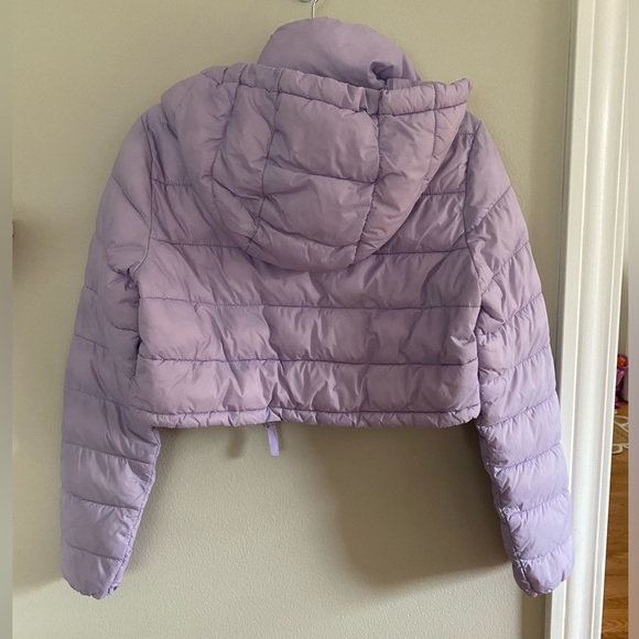 Zara Lilac Cropped Puffer Jacket - Picture 3 of 5